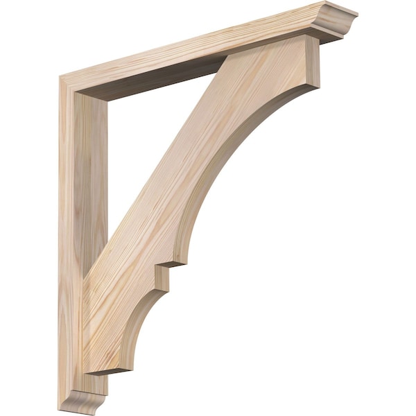 Ekena Millwork Balboa Traditional Smooth Bracket w/ Offset Brace, Douglas Fir, 3 1/2"W x 24"D x 24"H BKT0402X24X24BOA01SDF - main